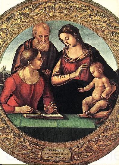 Luca Signorelli The Holy Family with Saint